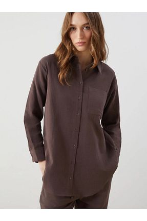 تونیک قهوه ای زنانه جین LC Waikiki - کد 899750493