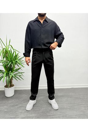 شلوار مشکی مردانه لیکرا MENOFOURSWEAR - کد 902778794