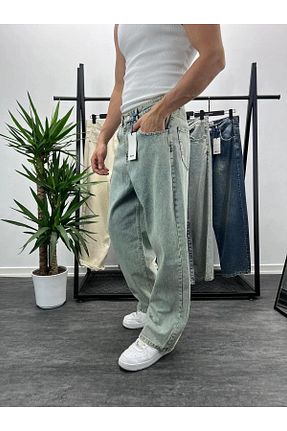 شلوار جین آبی مردانه پاچه لوله تفنگی MENOFOURSWEAR - کد 902778455