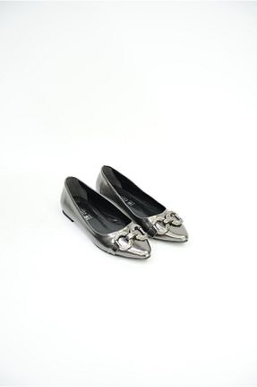 بابت طوسی زنانه چرم لاکی EYMEN SHOES - کد 900593826