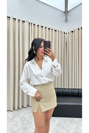 پیراهن سفید زنانه گشاد By Pakize - کد 899737980