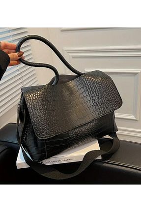 کیف دوشی مشکی زنانه چرم مصنوعی ARONA - کد 899764256