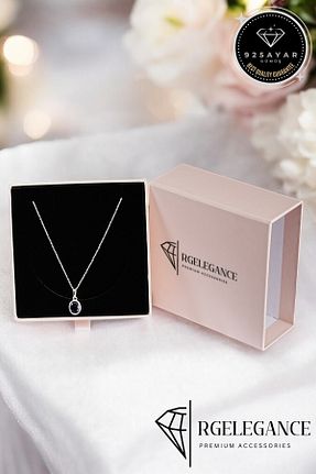 گردنبند نقره بنفش زنانه 925 عیار RGELEGANCE Premium Accessories - کد 865171531