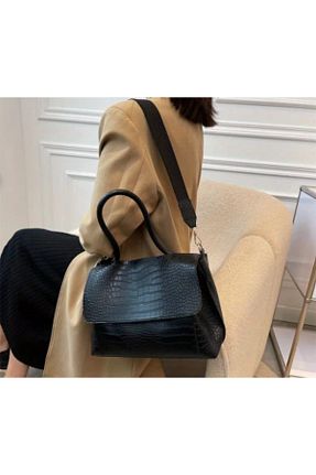 کیف دوشی مشکی زنانه چرم مصنوعی ARONA - کد 899764256