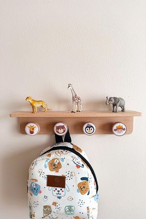 چوب لباسی قهوه ای چوب Kulpingo - کد 899754483