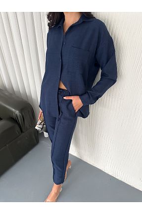 ست بالاتنه و پائین تنه سرمه ای زنانه بافتنی sportiness - کد 899760488