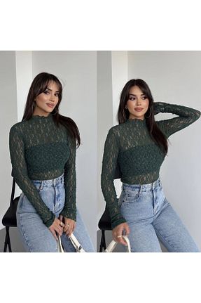 بلوز سبز زنانه یقه ماهیگیر MetuCA - کد 899761641