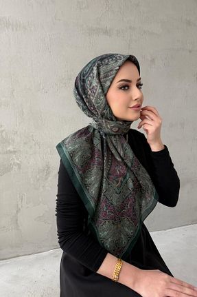 شال سبز زنانه ابریشم Byedauzunlar - کد 899765773