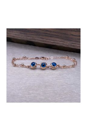 دستبند نقره صورتی زنانه 925 عیار Münteha silver - کد 899782195