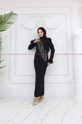 لباس حجاب مشکی زنانه Kalem marwella - کد 899252536