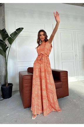 سرهمی نارنجی زنانه بدون آستین MetuCA - کد 899777648