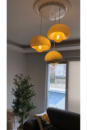 لوستر سفید پلاستیک Limon 3D Desing - کد 855804485