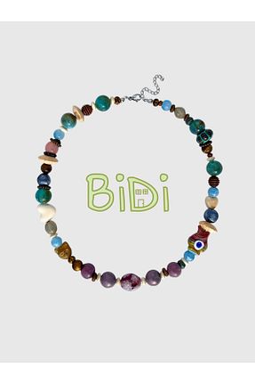 گردنبند جواهر رنگی زنانه سنگ طبیعی Bidi House - کد 899787225
