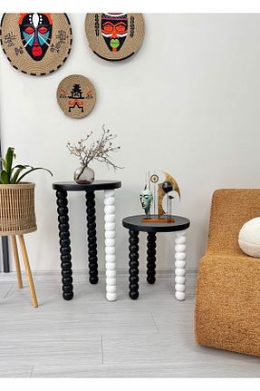 میز عسلی رنگی چوب ASELYA HOME - کد 899793628
