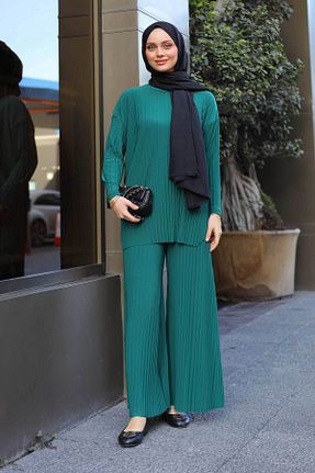 ست بالاتنه و پائین تنه حجاب سبز زنانه Asimetrik Esteban - کد 899792545
