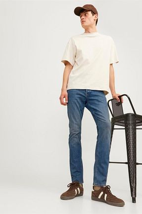 شلوار جین آبی مردانه پاچه تنگ Jack & Jones - کد 847506253