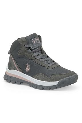 بوت / نیم بوت طوسی زنانه پاشنه تخت U.S. Polo Assn. - کد 359110296