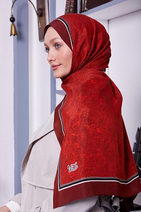 شال قرمز زنانه ویسکون Levidor - کد 899810158