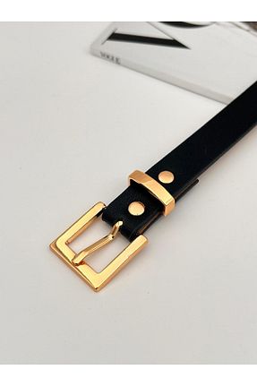 کمربند مشکی زنانه چرم مصنوعی Descoin - کد 900755919
