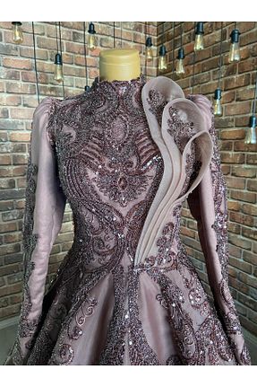 لباس حجاب قهوه ای زنانه رگولار RENGARENG - کد 900756746