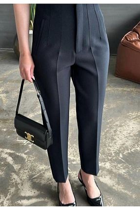 شلوار مشکی زنانه پنبه پلی استر MODA - کد 899831795