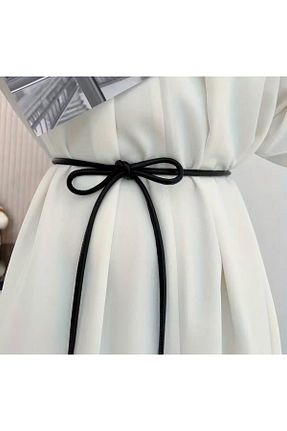 کمربند مشکی زنانه چرم مصنوعی Descoin - کد 900775856