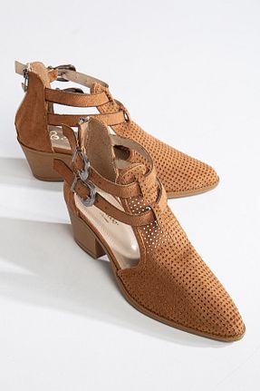 کفش پاشنه بلند کلاسیک قهوه ای زنانه چرم مصنوعی MS SUGAR SHOES - کد 900769821