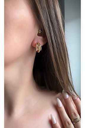 گوشواره استیل (فولاد) زرد زنانه روکش طلا XUPING JEWELRY - کد 895479207
