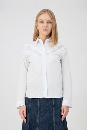 پیراهن سفید زنانه رگولار Denim Trip - کد 899846646