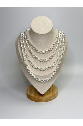 گردنبند مروارید سفید مروارید آب شیرین Zey Jewellery - کد 899876180