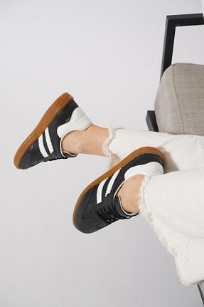 کفش اسنیکر مشکی زنانه چرم اصل Moda Pie - کد 929747585