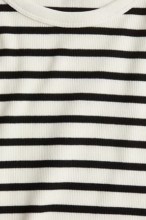 تیشرت سفید زنانه اسلیم فیت H&M - کد 899904044