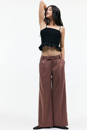 شلوار قهوه ای زنانه پلی استر H&M - کد 899904518