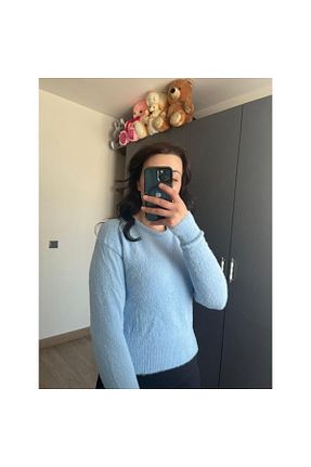 پلیور آبی زنانه ساده ecenurbutik - کد 899907610