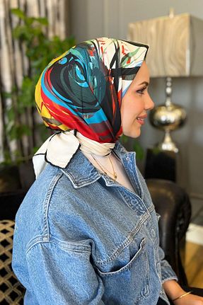 روسری رنگی پلی استر Aker - کد 735218765