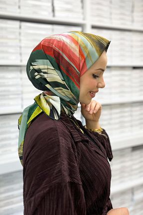 روسری رنگی پلی استر Aker - کد 808898093