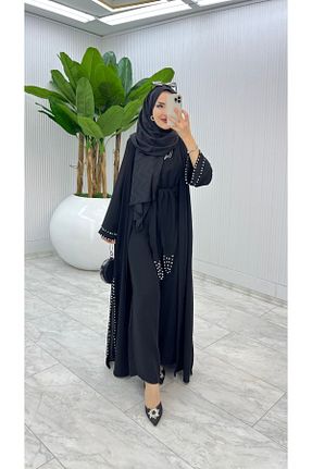 ست بالاتنه و پائین تنه حجاب مشکی زنانه رگولار FIRSTESLEM - کد 900850871