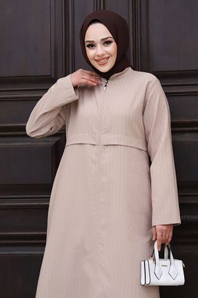کلاه و ابایا بژ زنانه پنبه پلی استر Tesettür Dünyası - کد 808810252