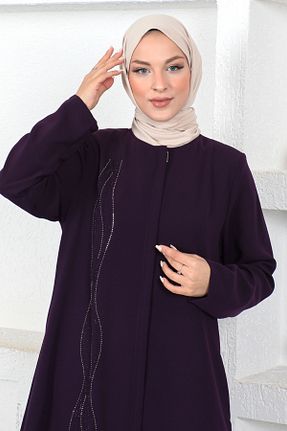 کلاه و ابایا بنفش زنانه پنبه پلی استر Tesettür Dünyası - کد 697355436