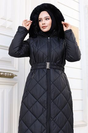 کاپشن مشکی زنانه رگولار Tesettür Dünyası - کد 842175411