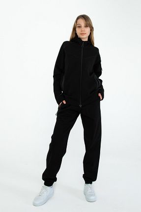 ست گرمکن مشکی بچه گانه پنبه پلی استر Black One - کد 893332436