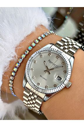 ساعت مچی طوسی زنانه 31-34 میلی متر Ferrucci - کد 900064901