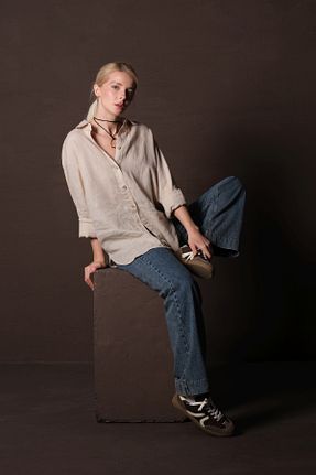 پیراهن طوسی زنانه Relaxed Maule - کد 897571458