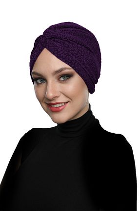 کلاه شنای حجاب بنفش زنانه fidan bone - کد 42644059