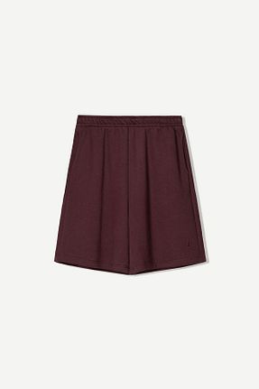 شلوارک و برمودا زرشکی زنانه Straight Bershka - کد 900085273