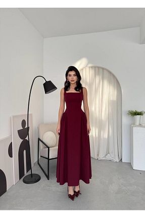 لباس مجلسی و فارغ التحصیلی زرشکی زنانه بافتنی conconmoda - کد 900042463