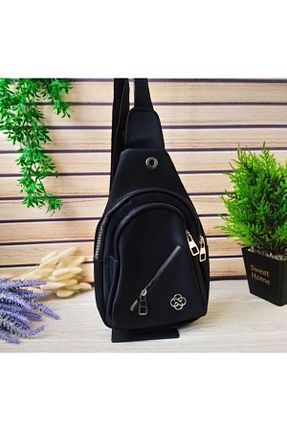 کیف دوشی مشکی زنانه پارچه ای shop - کد 900040422