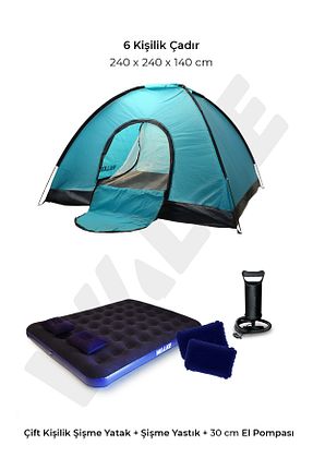 چادر آبی 4 Kişilik ve üstü Walke - کد 830019068