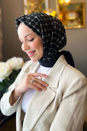 روسری مشکی پلی استر Aker - کد 700236883