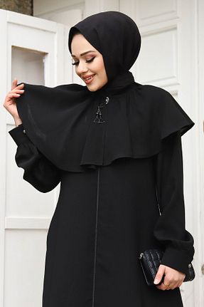 کلاه و ابایا مشکی زنانه پنبه پلی استر Tesettür Dünyası - کد 800666391